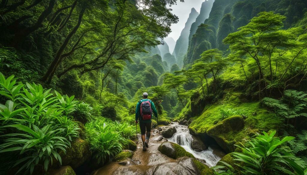 hiking in North Vietnam